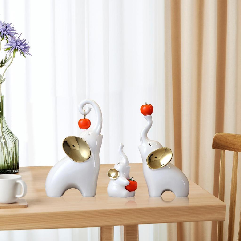 Elephant Family Sculptures for Home Display