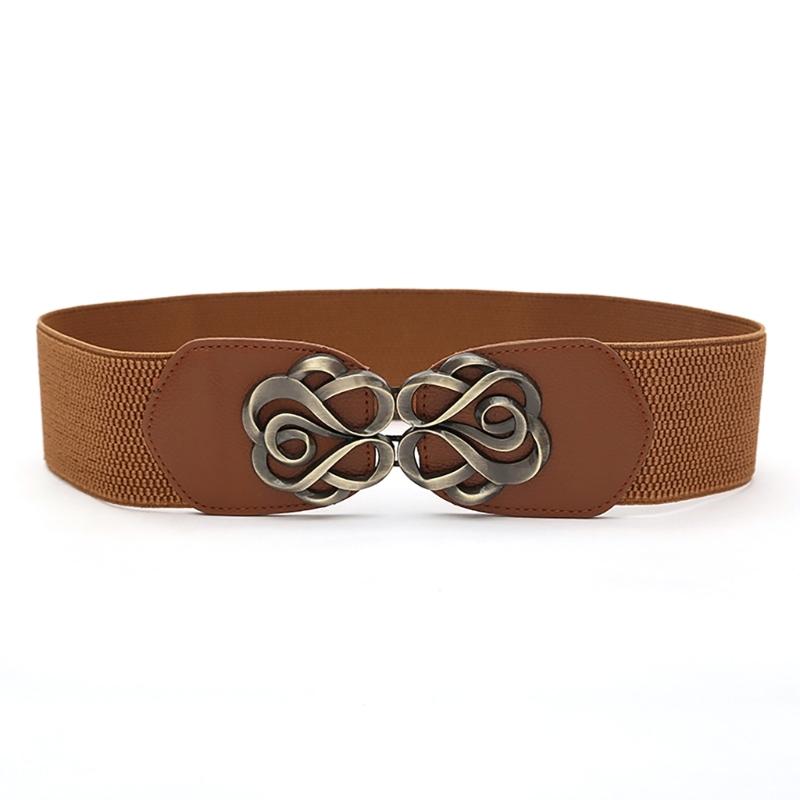 Elastischer Hüftgürtel Punk Kette für Cowboy Cowgirl Modern Rose Schnalle Hüftkette Breiter Gürtel Modeaccessoire