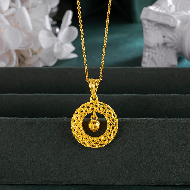 Xiaohongshu Bestseller: Silk Hollow Transfer Bead Peace Buckle Pendant for Women