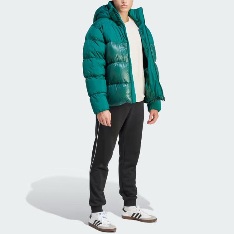 adidas Originals Adicolor Classics Daunen-Pufferjacke mit Kapuze Herren Oberbekleidung Grün IL2566