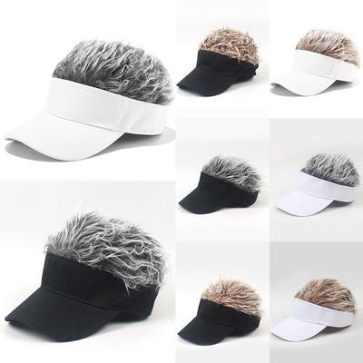 funny baseball caps with hair