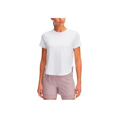 Lançamento Elite Fashion Confortável Versátil Moderna Manga Curta Regular Camiseta Mulher Tops Branco 1389564-100