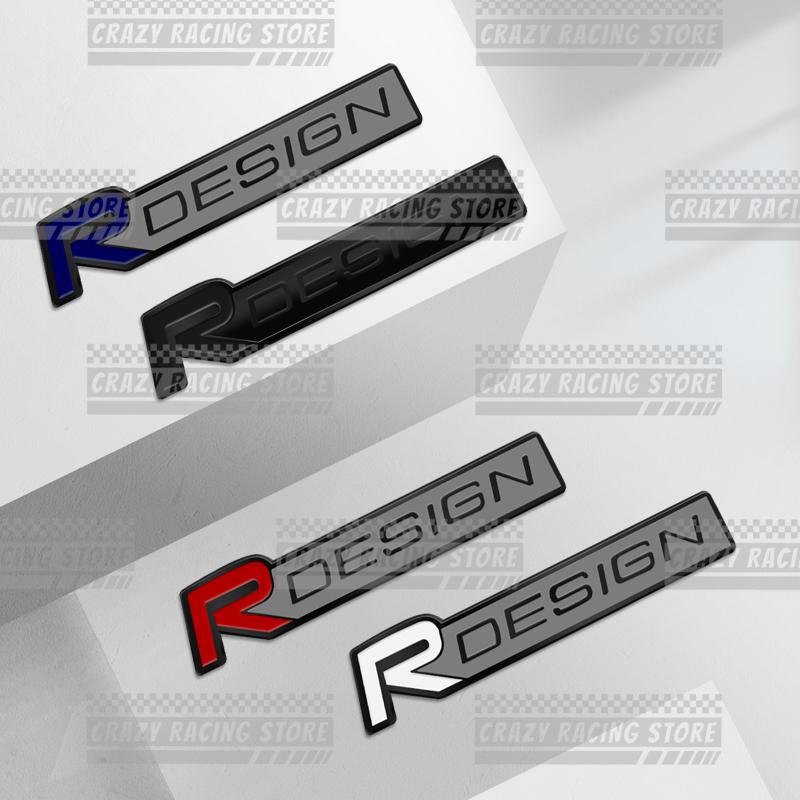 Car Badges R Design Trunk Emblem Metal Stickers Body Decals Letter Grille Decor For Volvo V40 V50 XC40 XC60 XC90 V60 S40 S60 V70
