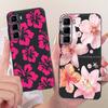 For Infinix Hot 50 Pro+ 50Pro 4G Cute Flower Butterfly Cat Case For Infinix Hot50 Pro Plus 4G Black Silicone Soft Phone Cases