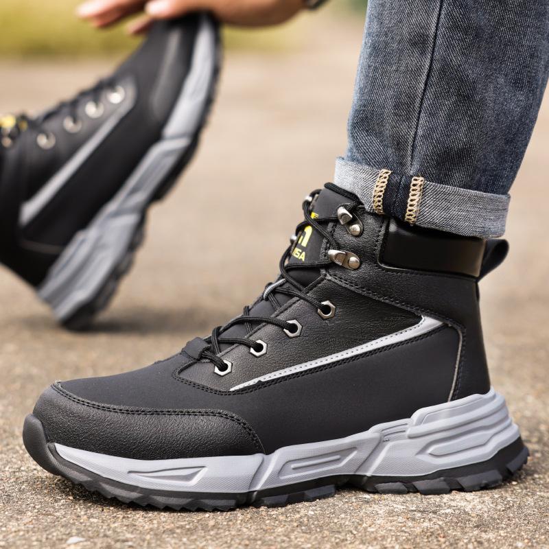 Labor Insurance Shoes Steel Bag Head Lightweight Safety Shoes Comfortable Safety Protection Winter Cotton Shoes