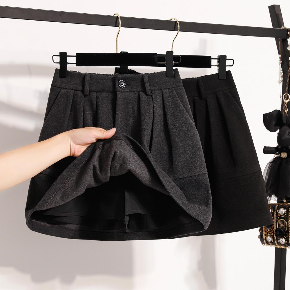 DIMANAF Plus Size New Skirts Women Short Loose Casual Elastic Waist Fashion Lady 2025 Winter Bottoms