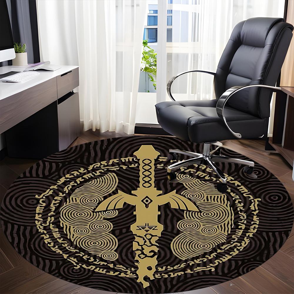 Legend of Zelda Büro Runder Teppich, Unter Bürostühlen Schlafzimmer Wohnzimmer Heimdeko a0908150