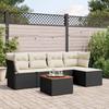 VidaXL Garden Lounge Set 6 Pcs with Cushions Black Braided Resin 3223613
