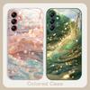 Flowing Gold Black For Samsung Galaxy A01 A02 A03 Core A04 A14 4G A13 54 34 31 20 25 23 22 5G S21 Ultra S20 Glass Phone Case