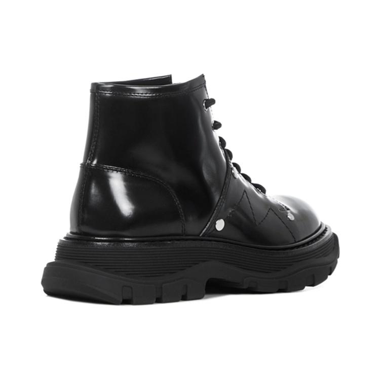 Alexander Mcqueen Ankle Leather Boot 'Black' Men's 595469WHZ811081