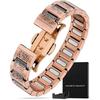 MagnetRX® Copper Bracelet for Men - EllipseMAX 5X Strength 5,000 Gauss Magnets - Premium Mens Copper Bracelet with Adjustable Length (Tire Track)