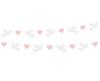 Charming Pink Garland Decoration with Doves for Any Occasion 10x8cm