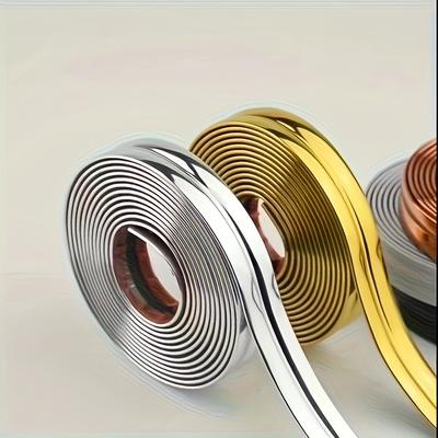 1 Rolo Fita Autoadesiva para Juntas de Azulejos, Material PET Clássico, Fita Selante para Rachaduras de Parede, Fita para Embelezamento de Juntas de Azulejos de Piso, Adesivo para Decoração de Casa