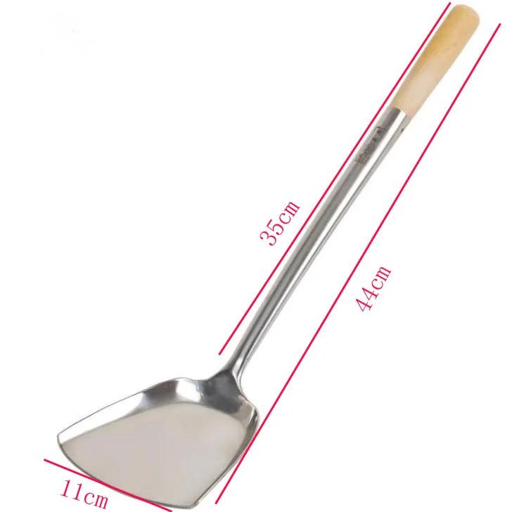 

big long spatula shovel chef cooking cocina utensilios Kitchen Utensil Handle full Stainless Steel Metal Turner Soup Spoon wok