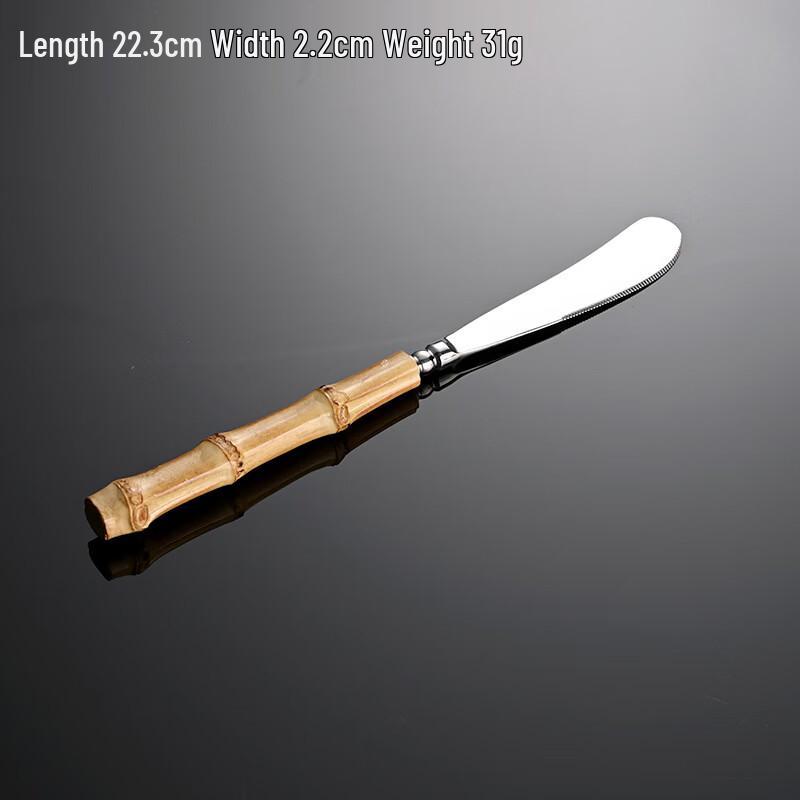Qianxing Natural Bamboo Handle Stainless Steel Dinner Knife Set