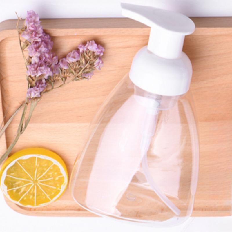 300ML Foam Bottle Transparent Mousse Bubble Bottle PET Plastic Hand Washing Liquid Bottle Facial Cleanser Soap Liquid Bottle