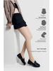 Women's Double Layer Fleece Lined Button Pantyhose for Autumn/Winter