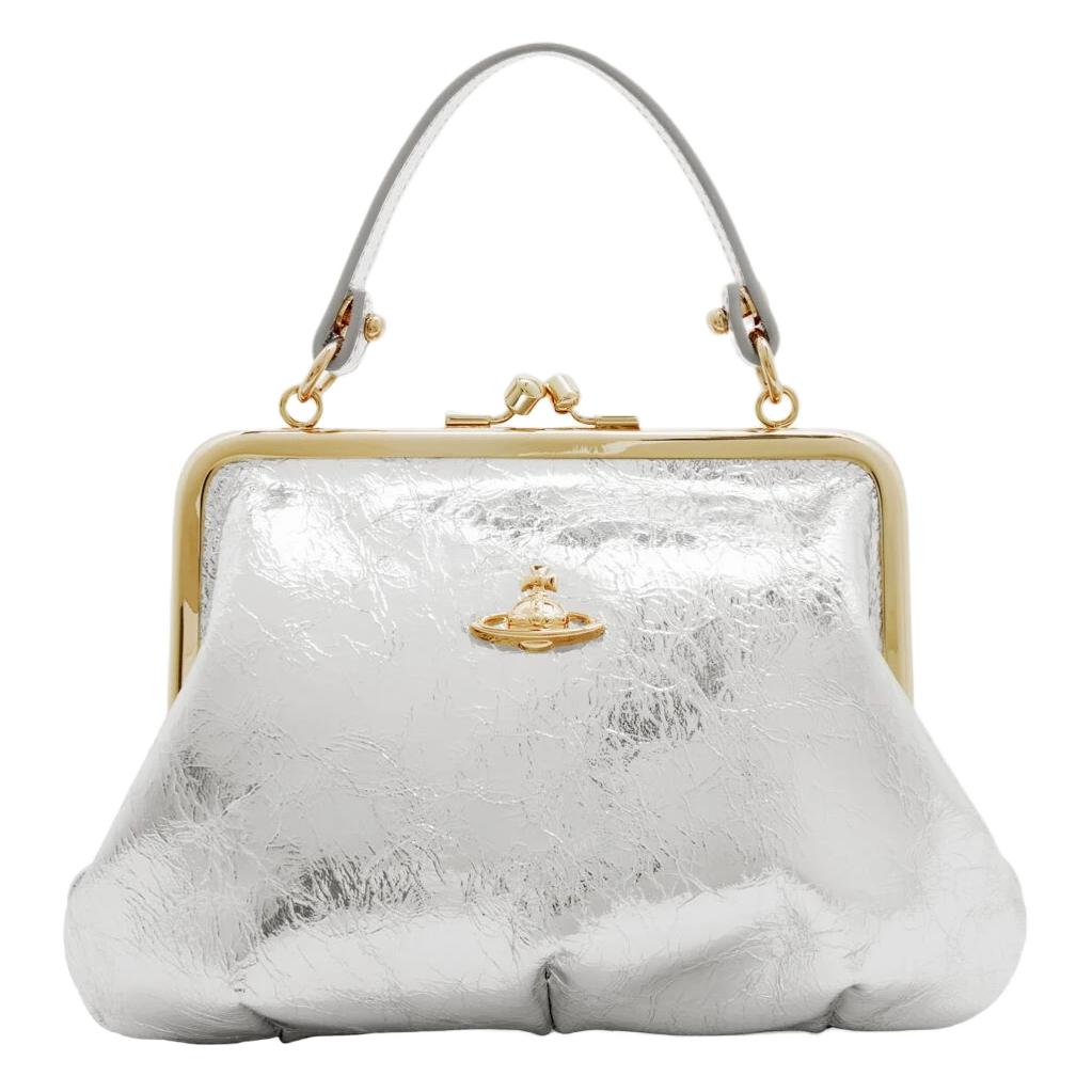 Vivienne Westwood Logo Leather Shoulder Tote