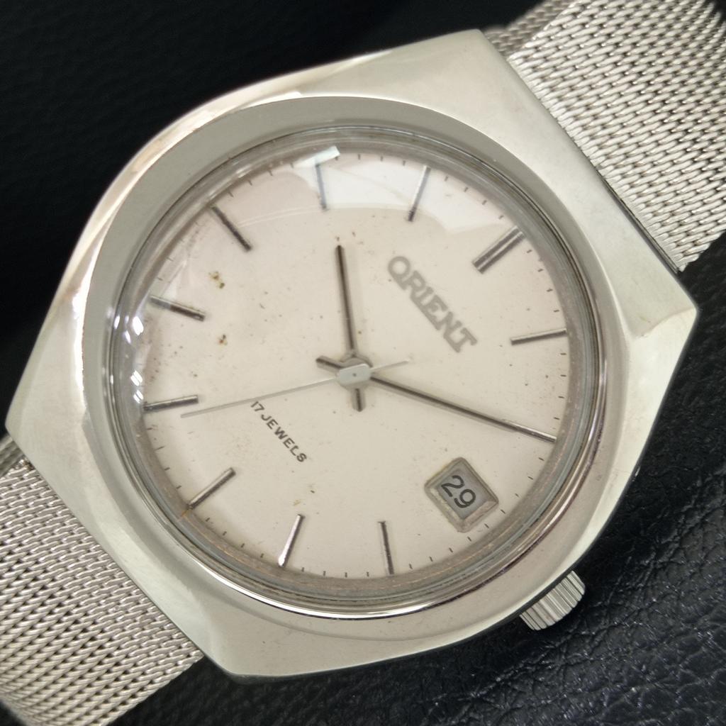 

VINTAGE ORIENT HAND-WINDING JAPAN 48320 MENS ORIGINAL DIAL WATCH a704818-1