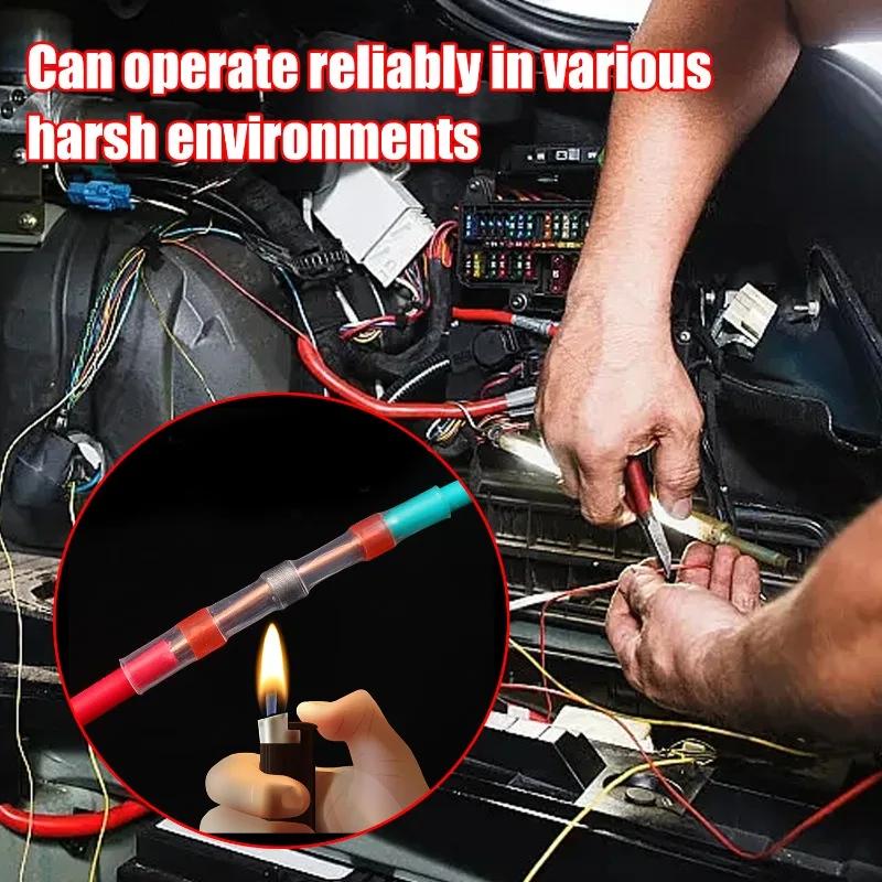 10-50Pcs Waterproof Solder Seal Heat Connector Shrink Butt Connectors Lug Terminals Electrical Wire Car Insulated Terminal