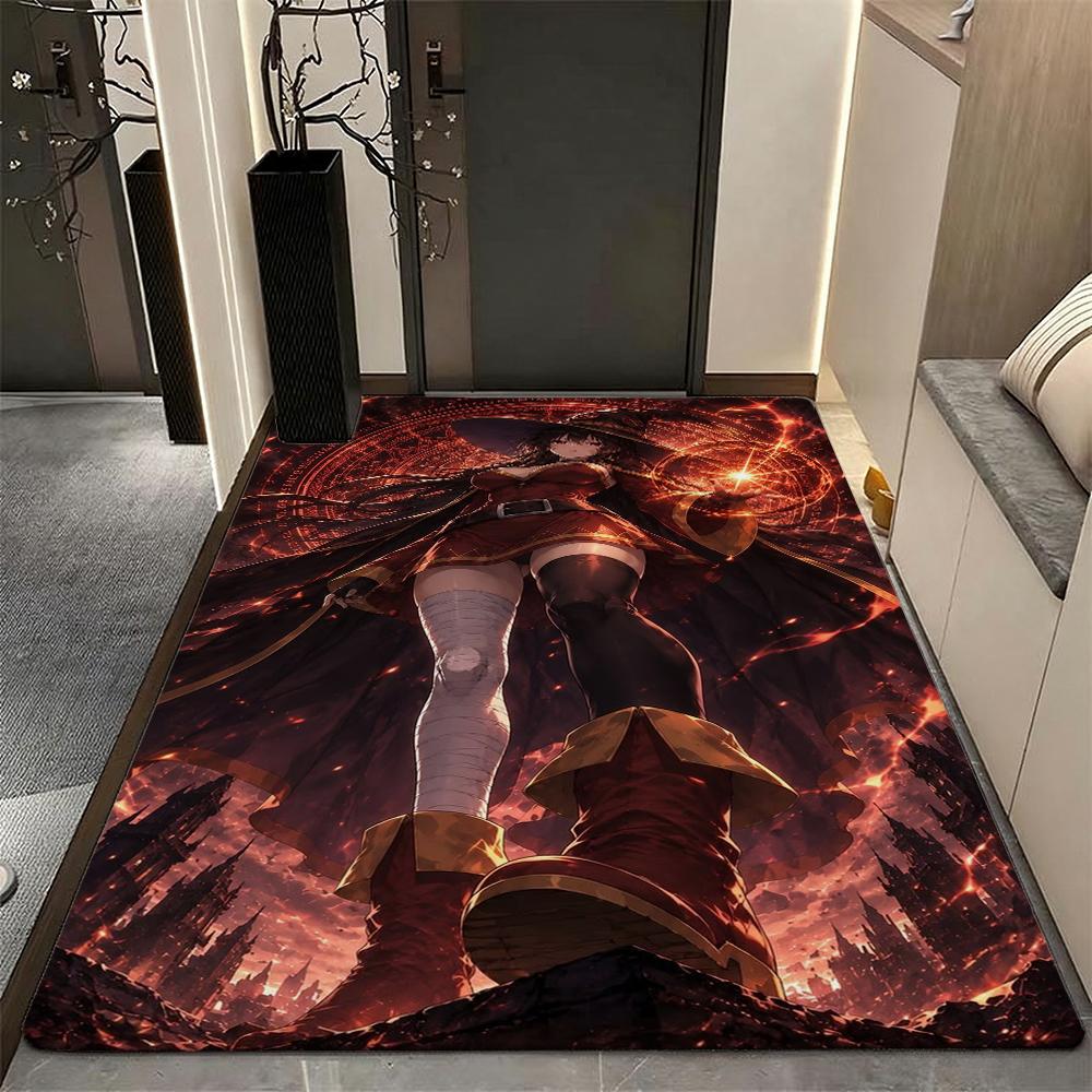Dark Gothic Anime Girl Indoor Rug Soft Texture Nonslip Carpet For Kids Bedroom Play Area Home Party Decor Valentine'S Day Gift