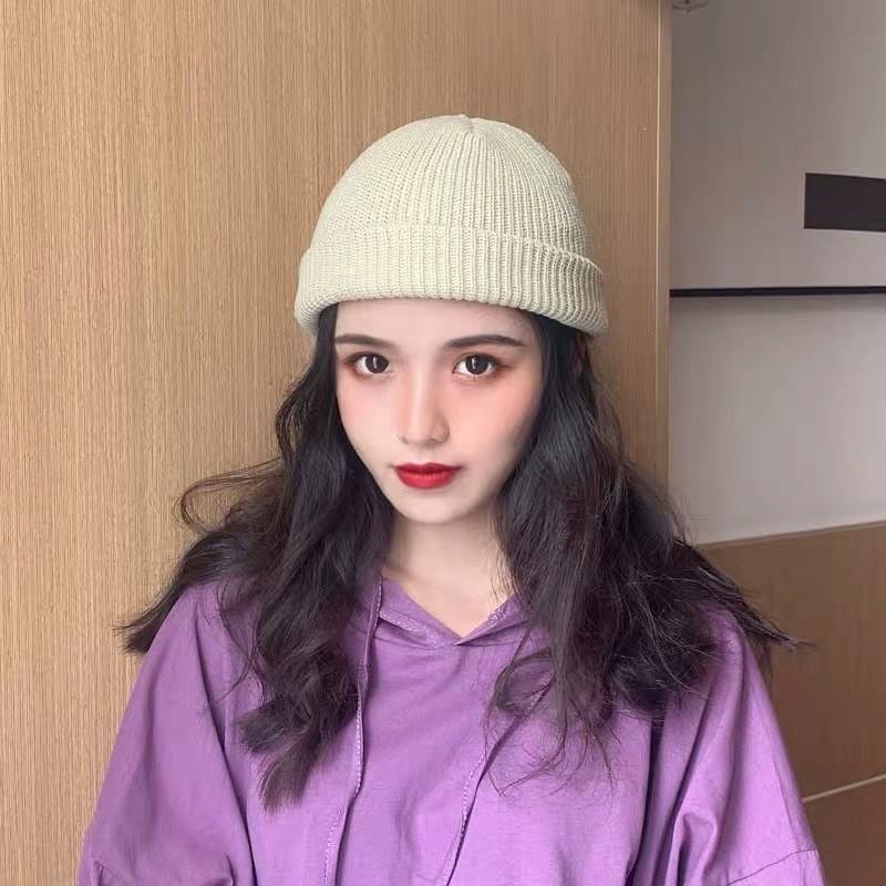 Chic Unisex Knit Beanie Winter Soft Cotton Hat Warm Round Top Design