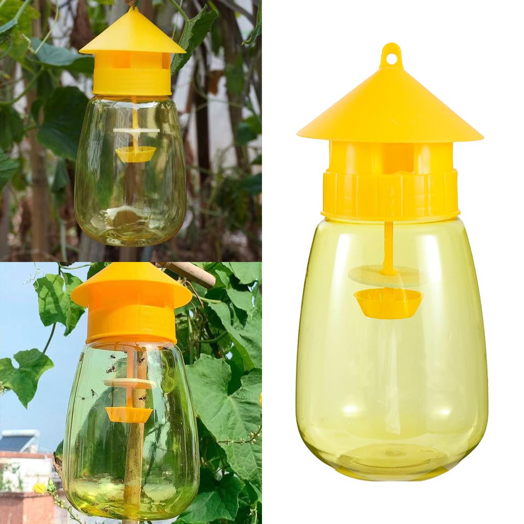Fruit Fly Trap Yellow Plastic Drosophila Trap Anti Flies Housefly Catcher Garden Orchard Reusable Insect Trap Pest Control Tool