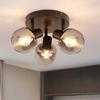 Ceiling Light - NETTLIFE - 3-light Ceiling Light - 350° Adjustable Spotlights - E14 3 Bulbs - Modern Metal Black