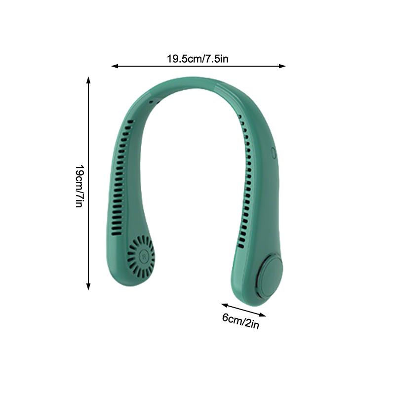 Portable Neck Fan 3 Speeds Mode Adjustable Stretchable Neck Fan Blow Air For Cooling Hand Free 4000mAh Rechargeable