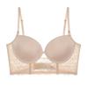 Sexy U-shaped Big Halter, Beautiful Back Underwear, Women's Glossy Invisible Soft Steel Ring Bra, Small Chest Gathering Bra