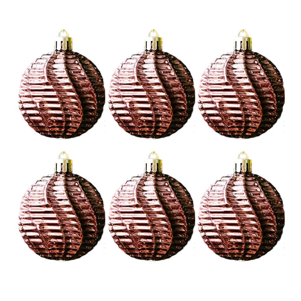 6CM Transparent Electroplated Plastic Christmas Ball Ornaments Set Hanging Decor Suitable For Holiday Tree And Party Decoration