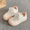 Student thick baseplate shoes women's 2025 new summer breathable little white shoes children ins trendy versatile bread shoes women