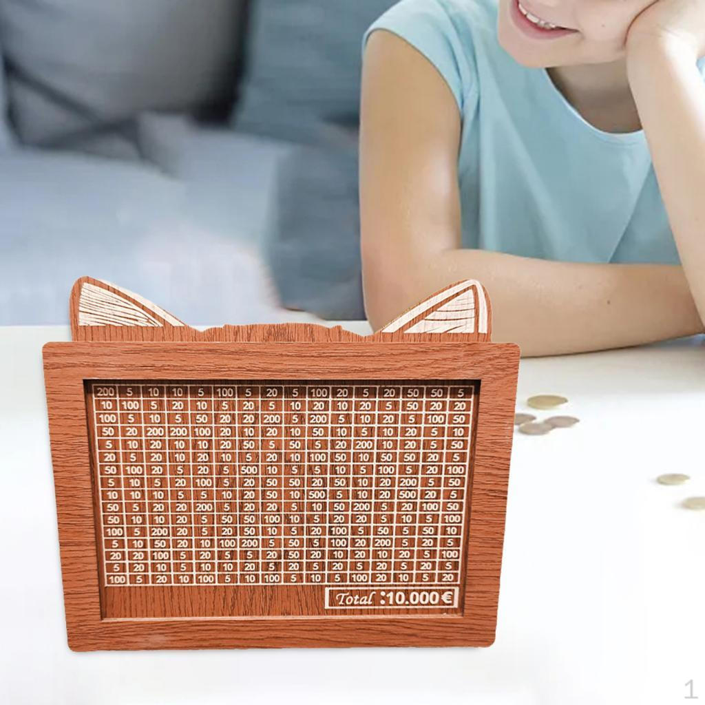 

Классическая деревянная банка с цифровым дисплеем для сбережения денег Euro 10000