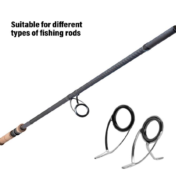 9Pcs Stainless Steel Ceramic Rings Rod Tip Fishing Rod Guides Single/Double Leg Fishing Rod Guides Rings Easily Install