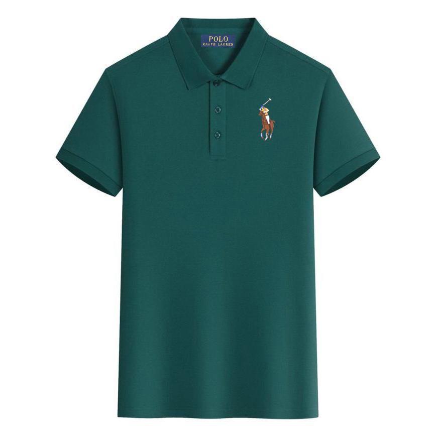 Polo Ralph Lauren Letní nové Pony Vyšívané Neformální Sportovní Polo Tričko, Odvádějící Pot a Absorpční Vlhkost Polo Tričko z Čisté Bavlny