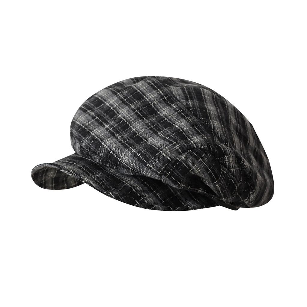 Schiebermütze Damen Herbst und Winter Temperament Literarische Malermütze Design Britischer College-Stil Baskenmütze