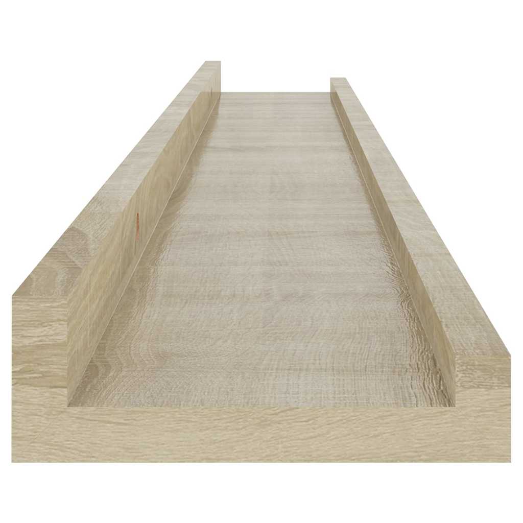 Vidaxl Półki Ścienne, 4 Szt., Dąb Sonoma, 80X9X3 Cm