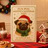 Mops Adventskalender 2025 24 Tage Weihnachtsschmuck Niedliche Mops Hängedekorationen für Baum Lustiges Weihnachtsgeschenk für Hundeliebhaber