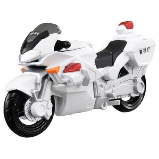 Takara Tomy Tomica Job Labor TJBDX Unite Police Braver Patrol Car White Motorcycle Combination Set Mini Toy Ages 3 Up.