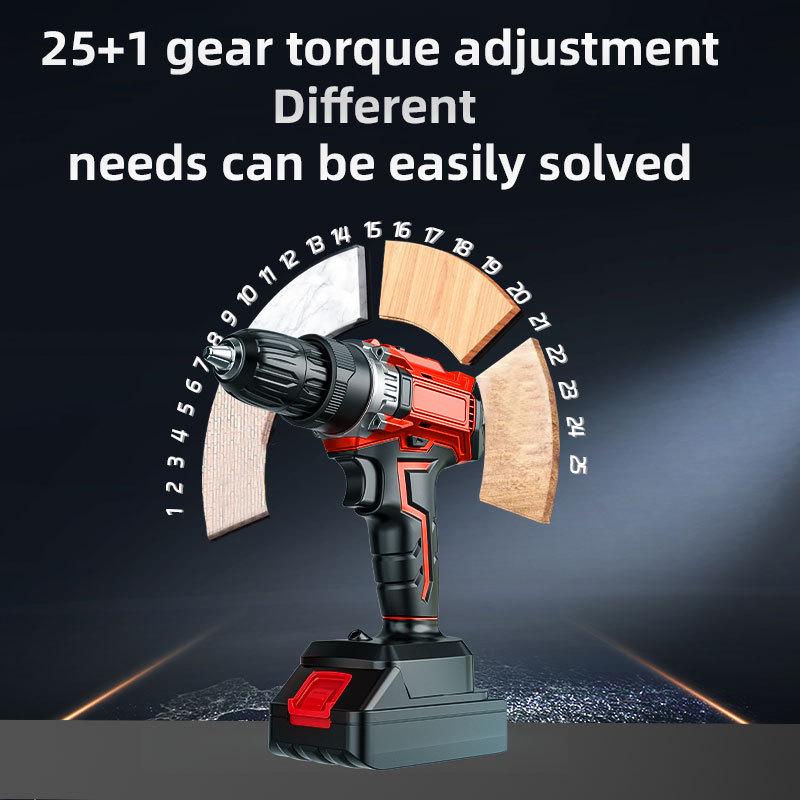 21V Multifunctional Handheld Electric Drill & Screwdriver with Lithium Battery for Home Renovation