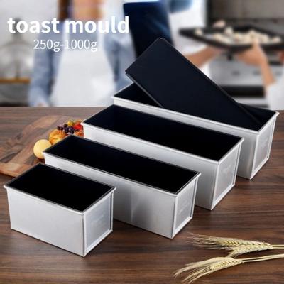 250g/450g/750g/900g/1000g Coating Toast Boxes Bread Loaf Pan Cake Mold Baking Tool with Lid Kitchen and Restaurant Supplies