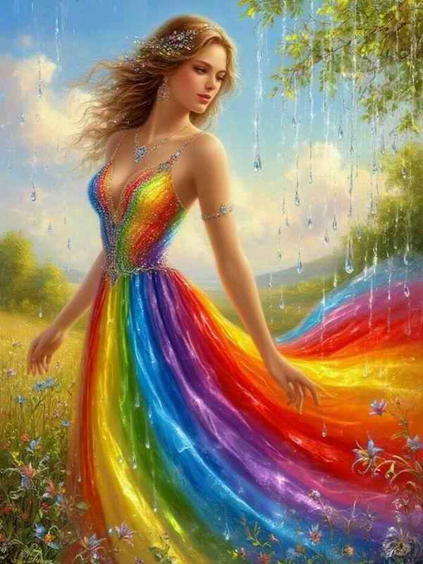 

Diamond Painting New Collection Beautiful Woman Diy Full Square Round Drill Rhinestone Embroidery Elegant Lady Sale Mosaic Cross Stitch Kits Round drill 30x40cm