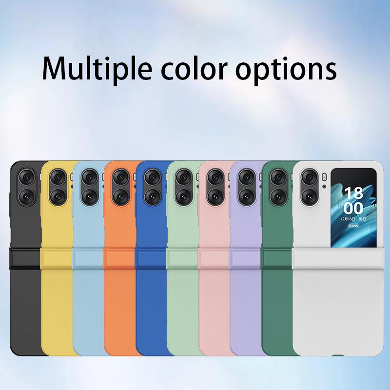 For Oppo Find N2 Flip 5G Skin-touch Phone Case Hinge Protection Hard PC Phone Cover