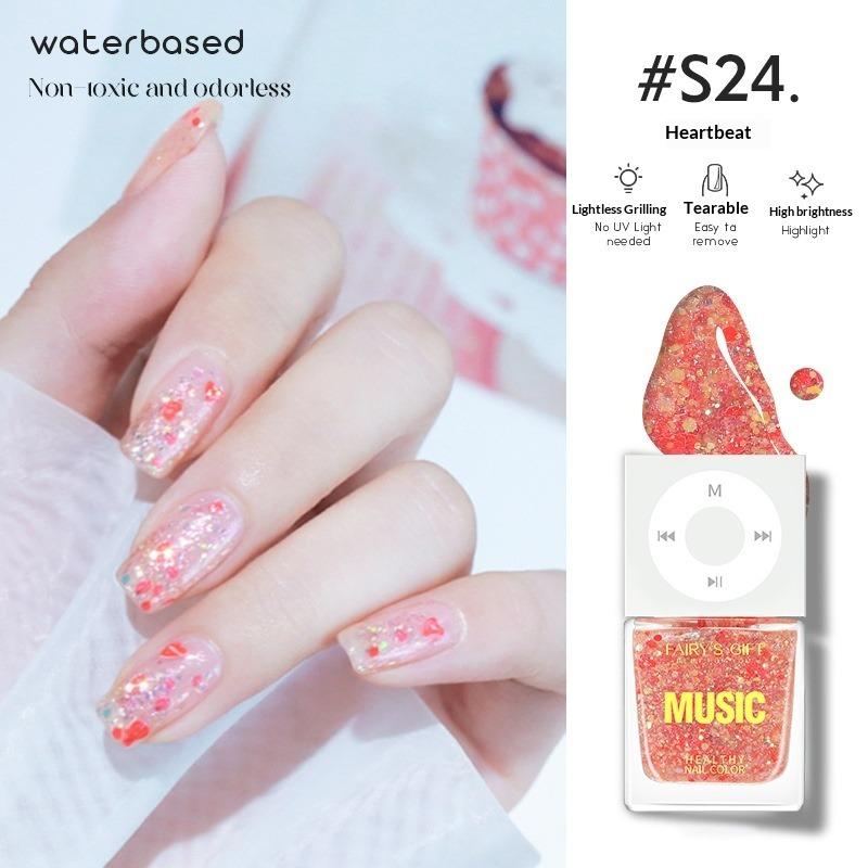 Water-based Nail Polish, No Baking Required, Long-lasting, Quick-drying, Peelable, Odorless, Brightens Hands and Feet.