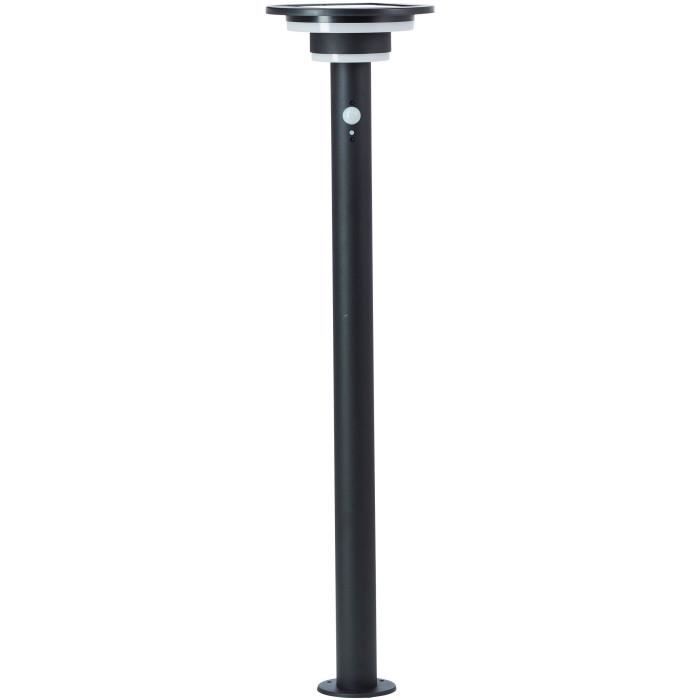 Outdoor Bollard - BRILLIANT - GARVINA - LED and Solar - Motion Sensor - Stainless Steel and Plastic - 4 W - Black