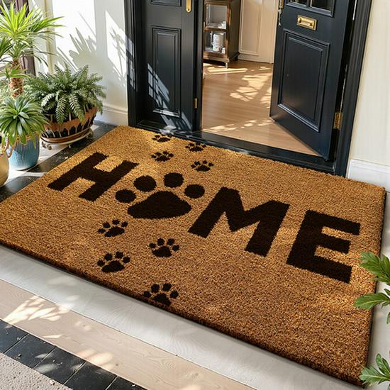 Anti-Slip Outdoor Rubber Door Mat - Dirt-Resistant High-End Entrance Carpet for Home.