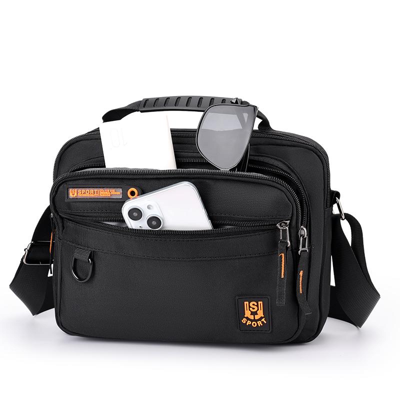 Multi-Pocket Oxford Messenger Bag for Men – Roomy Crossbody Shoulder Pack for Office Travel & Everyday Carry