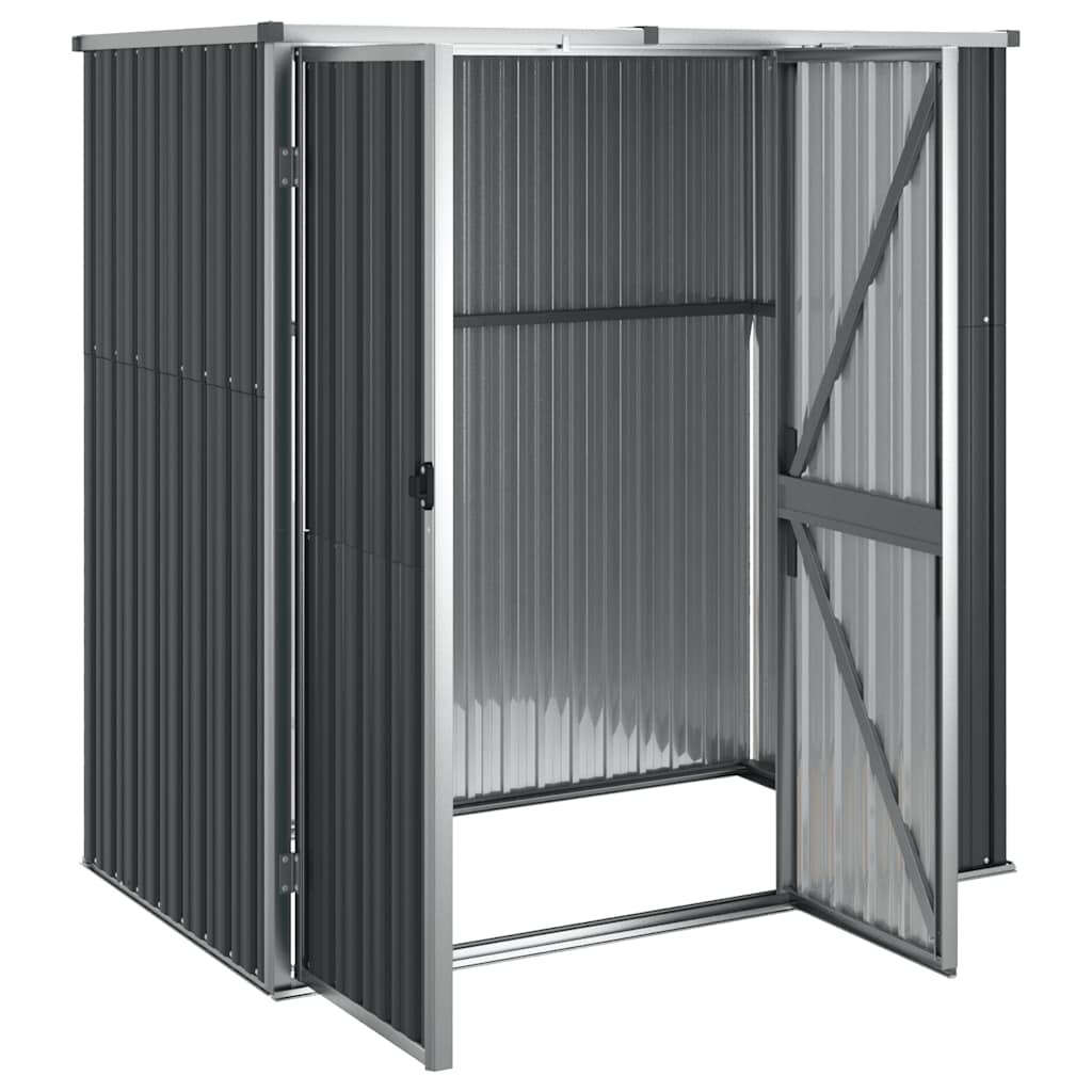 Vidaxl Garden Shed, Anthracite, 161X89X161 Cm, Galvanized Steel