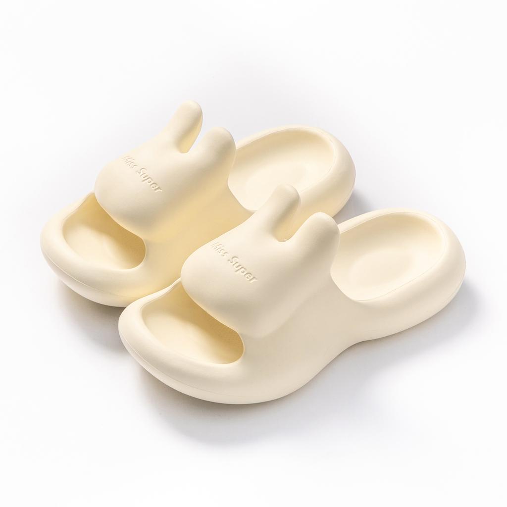 EVA rabbit ear slippers women's summer home indoor bathroom mop home non-slip bath sandals outside wearing beach shoes