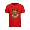 Hip Hop Cotton T Shirts For Mens Discount Beadwork Great Horned Owl Mandala T